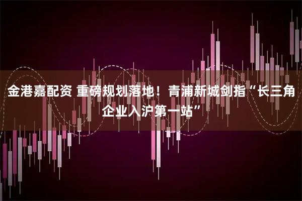 金港嘉配资 重磅规划落地！青浦新城剑指“长三角企业入沪第一站”
